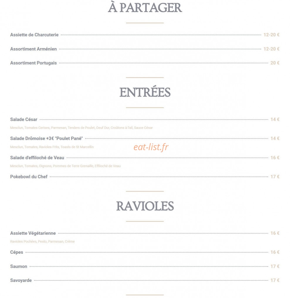 Jul's — carte page 1