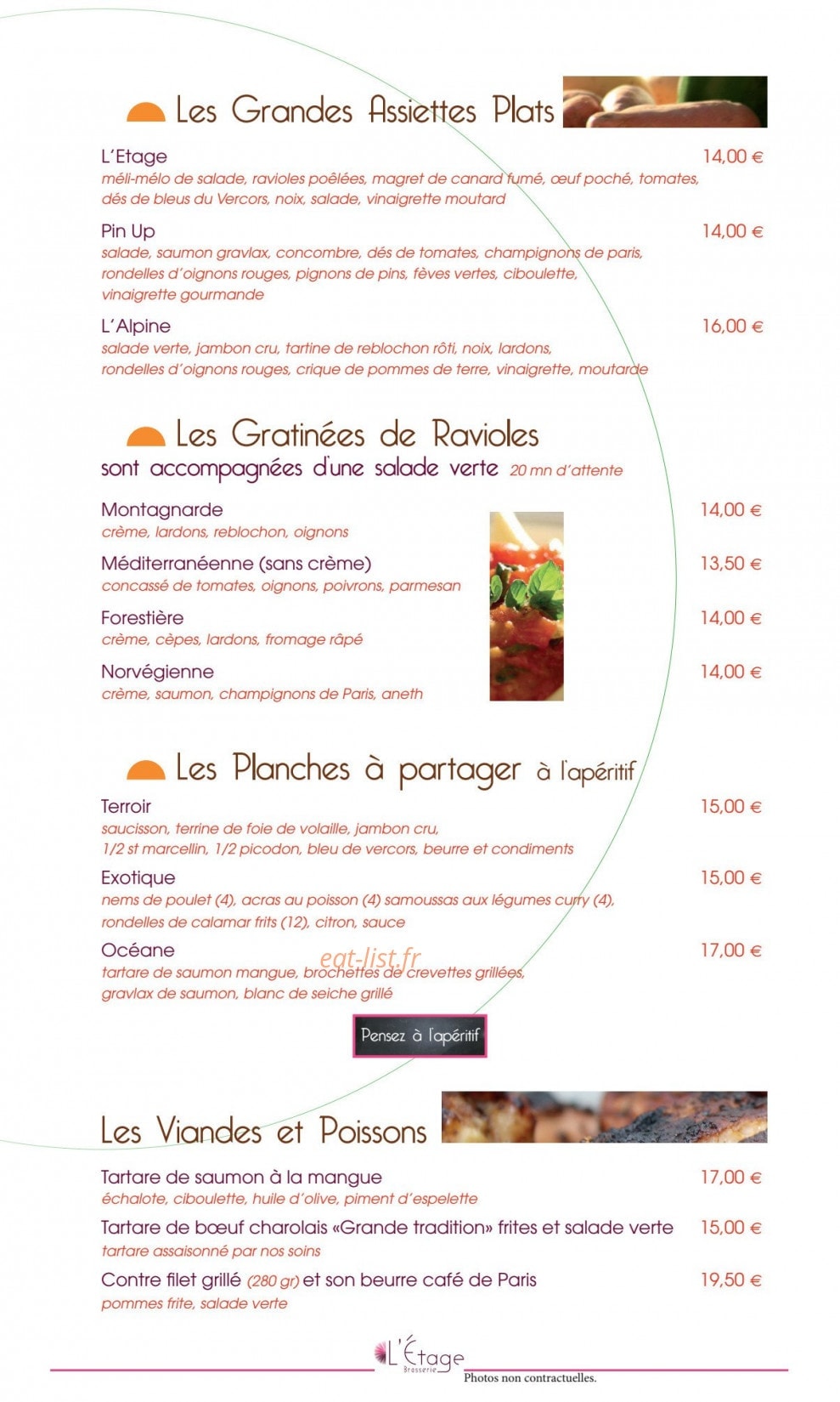 L' Etage — carte page 3