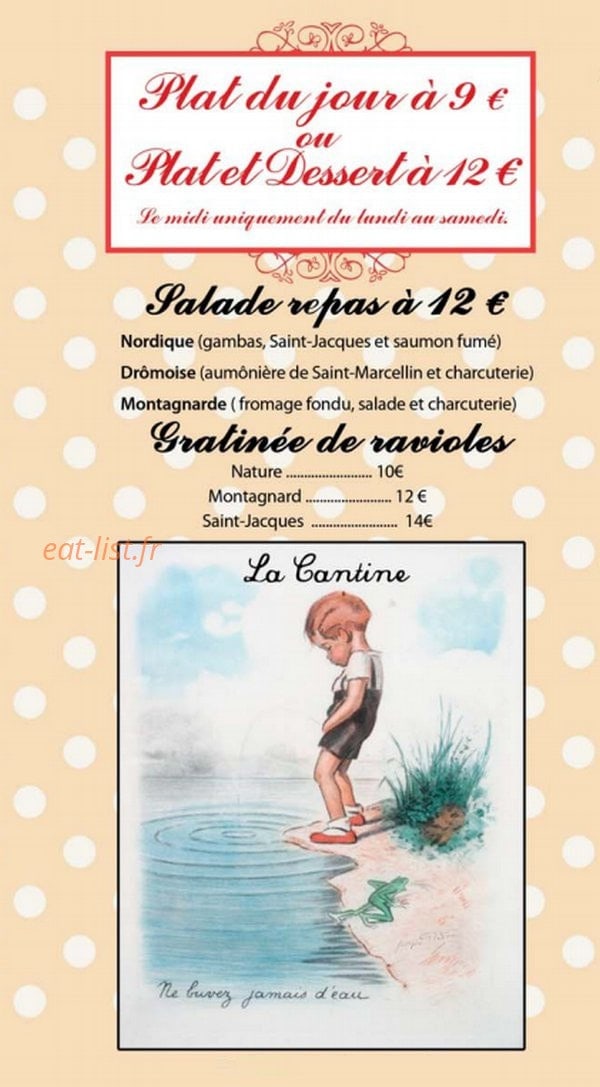 La Cantine — carte page 3