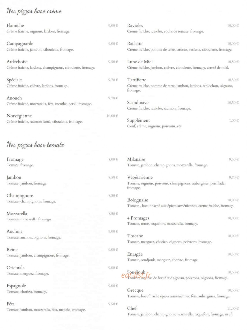 La Cuisine de Léa — carte page 3