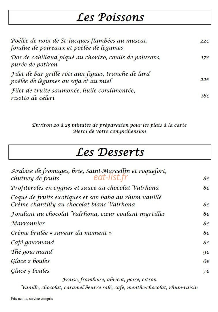 La Cuisine — carte page 4