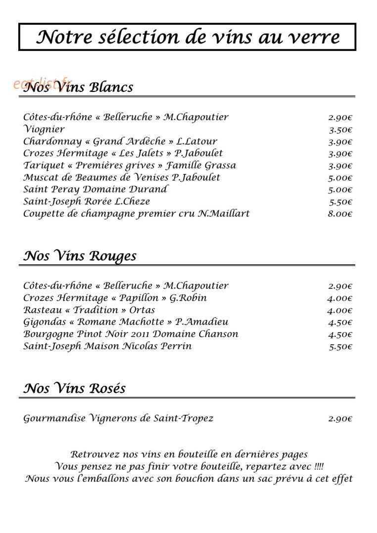 La Cuisine — carte page 8