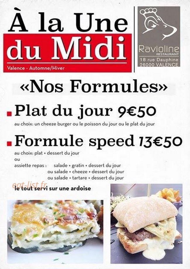 La ravioline — carte page 1