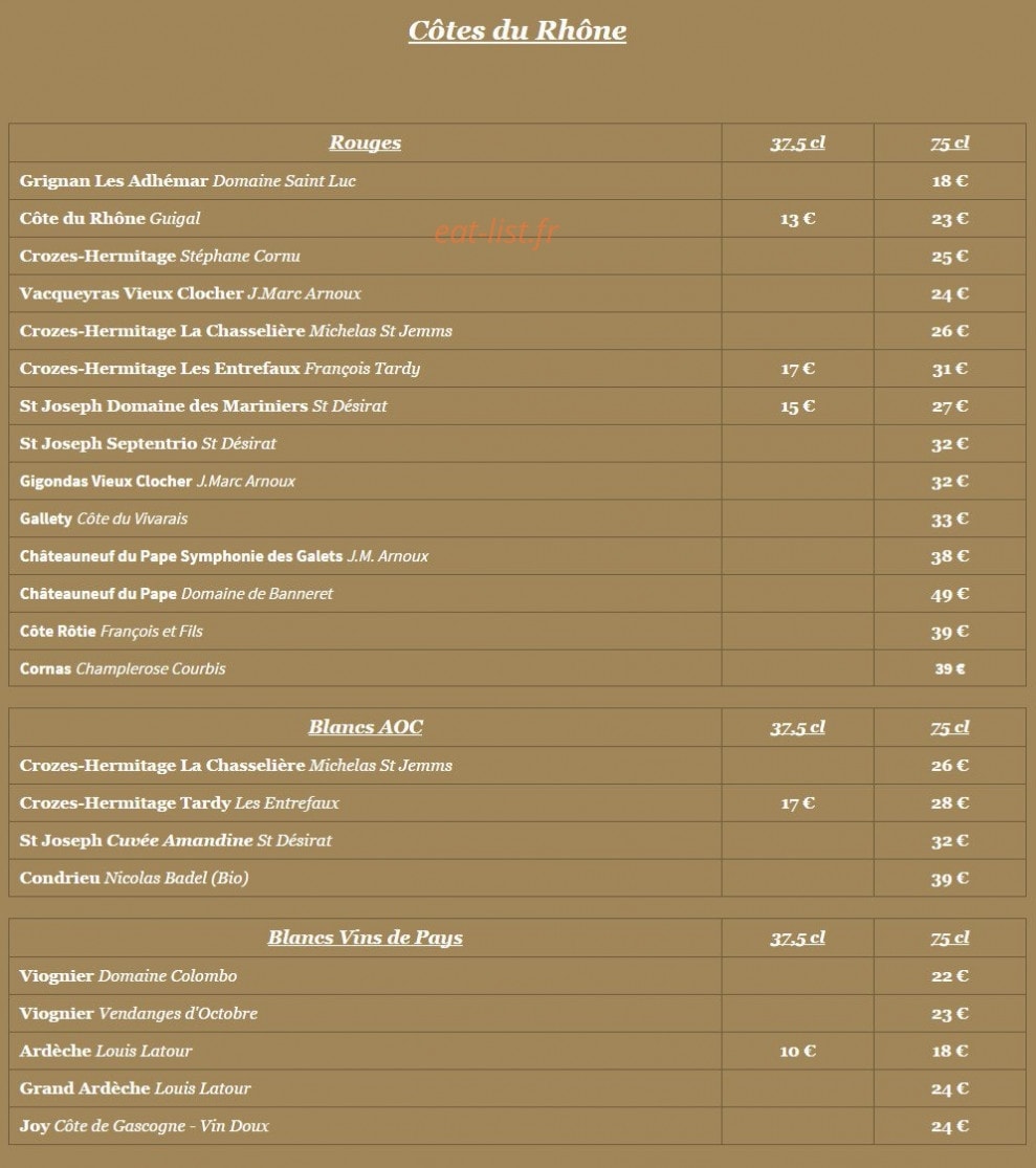 La Strada — carte page 9