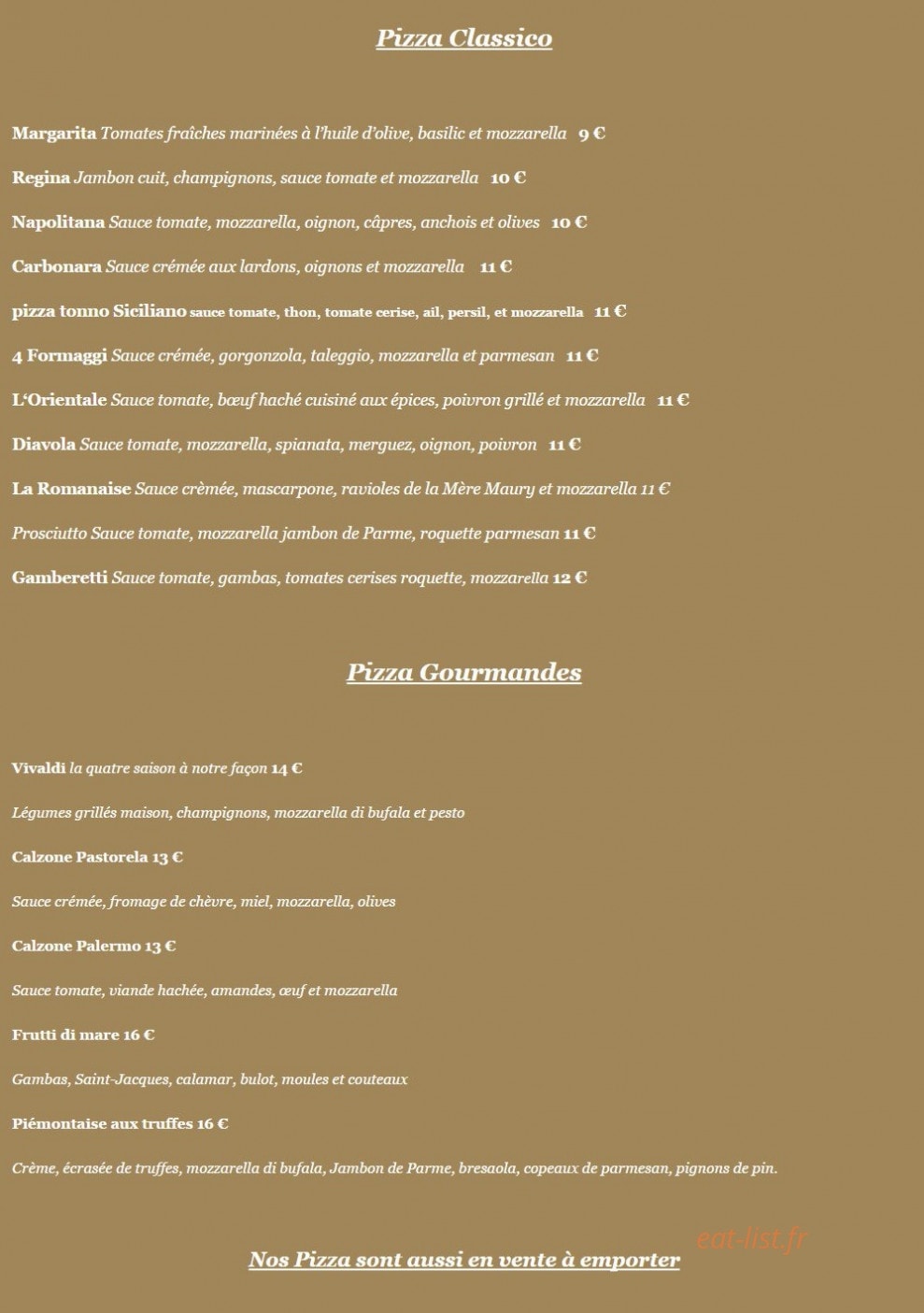 La Strada — carte page 3