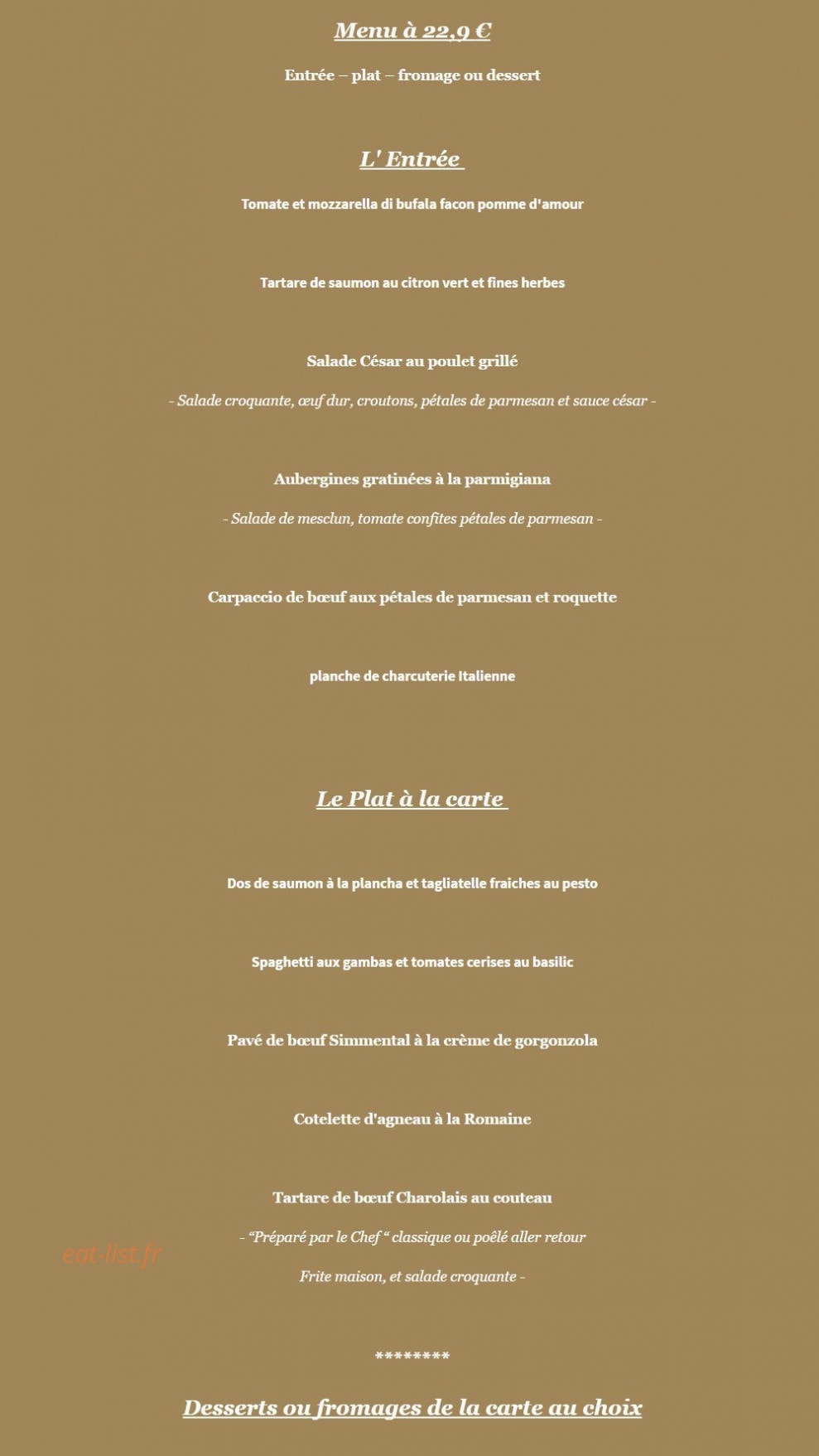 La Strada — carte page 5