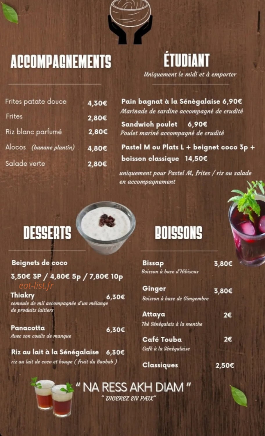 La Teranga — carte page 1
