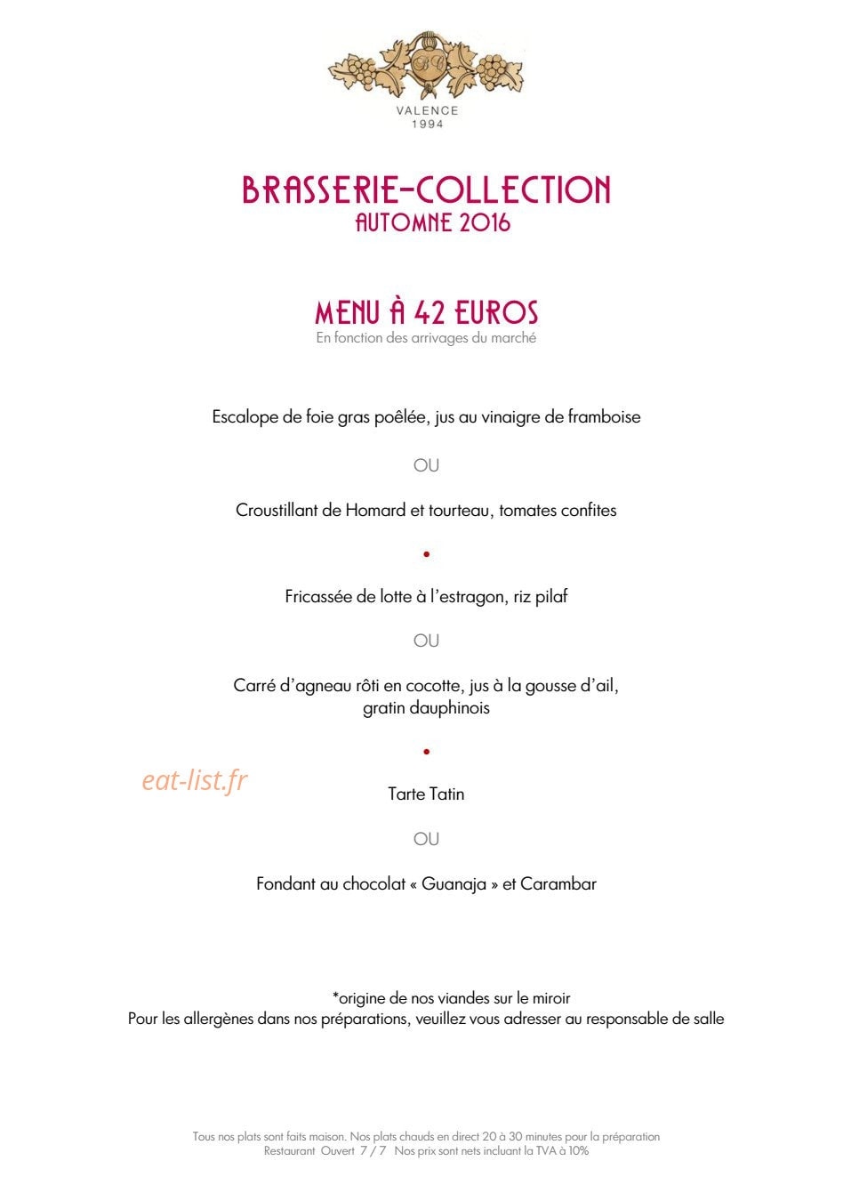 Le bistrot des clercs — carte page 5