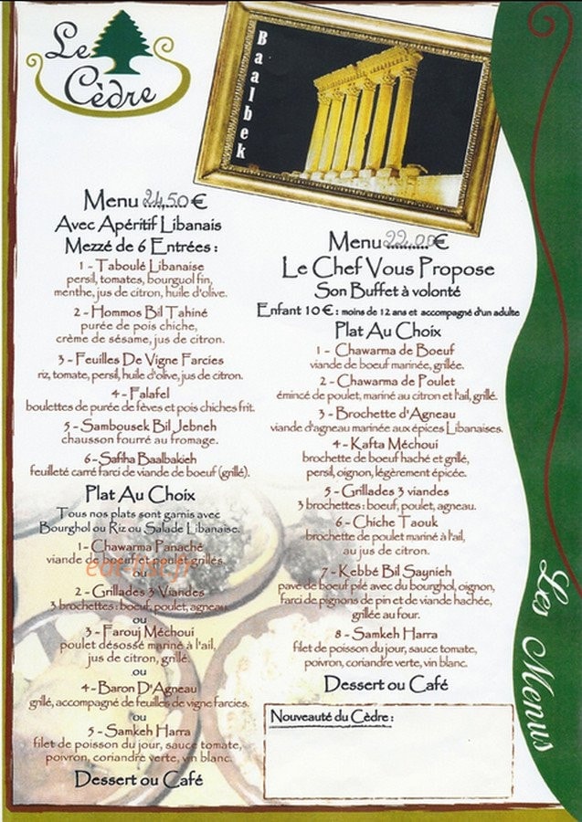 Le Cèdre — carte page 2