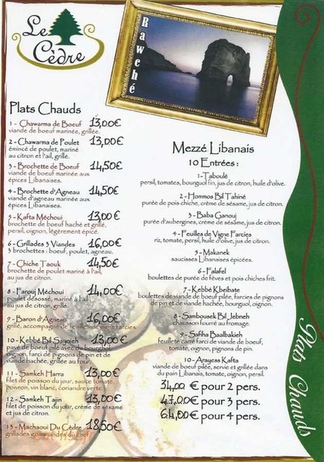 Le Cèdre — carte page 4