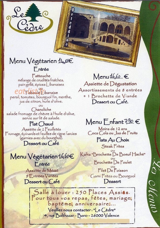Le Cèdre — carte page 3
