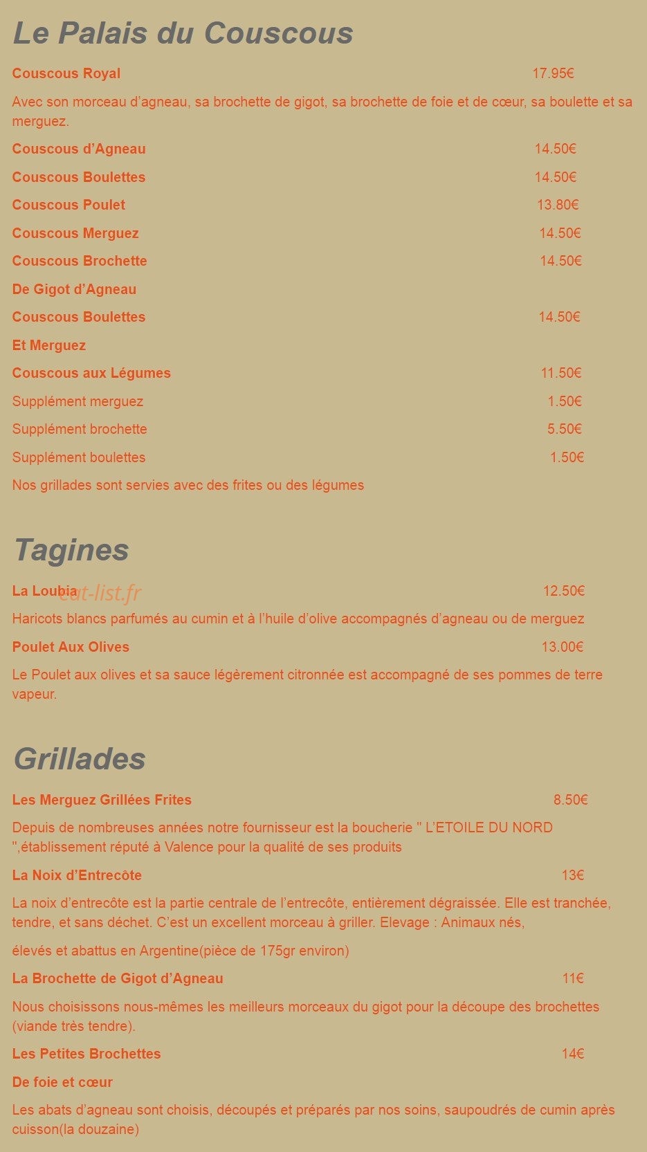 Le Familial — carte page 2