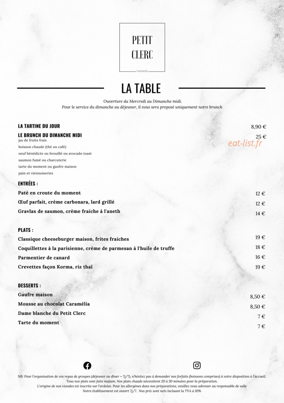 Le Petit Clerc — carte page 1