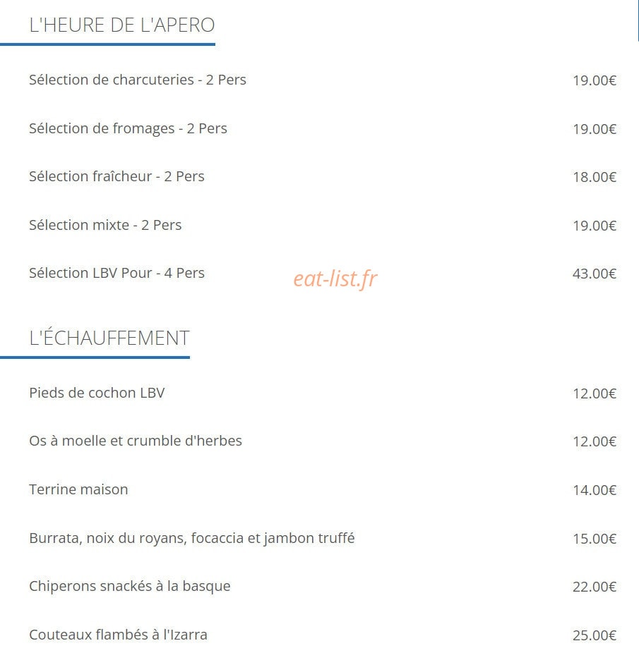 Les Bons Vivants — carte page 1