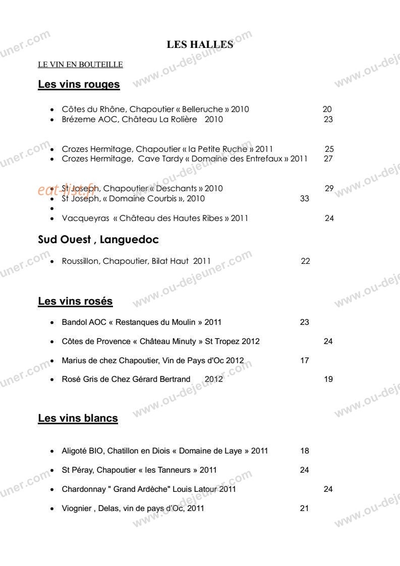 Les halles — carte page 3