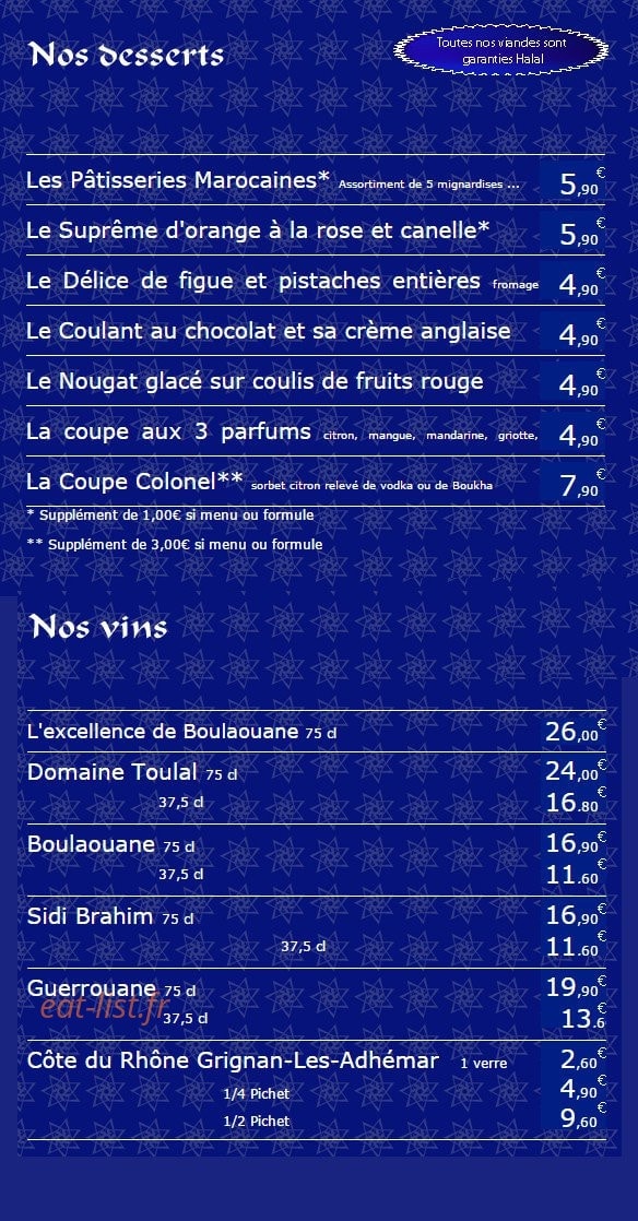 Mamounia — carte page 3