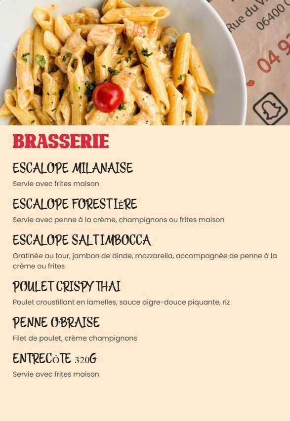 O'braisé — carte page 4