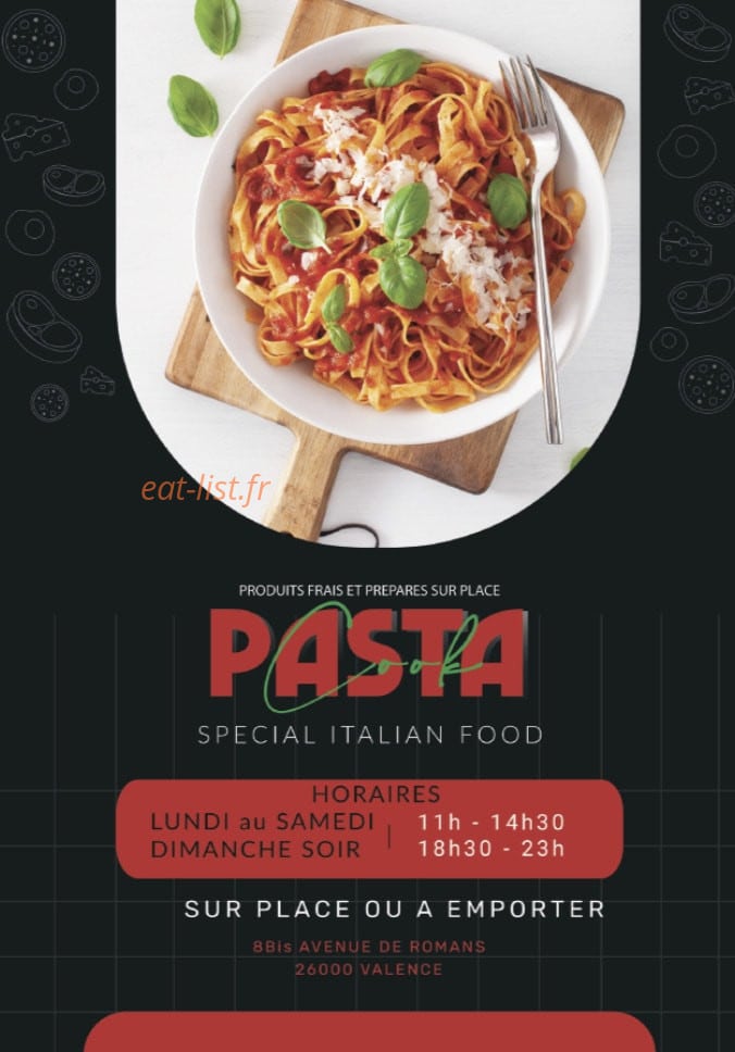 Pasta Cook — carte page 1