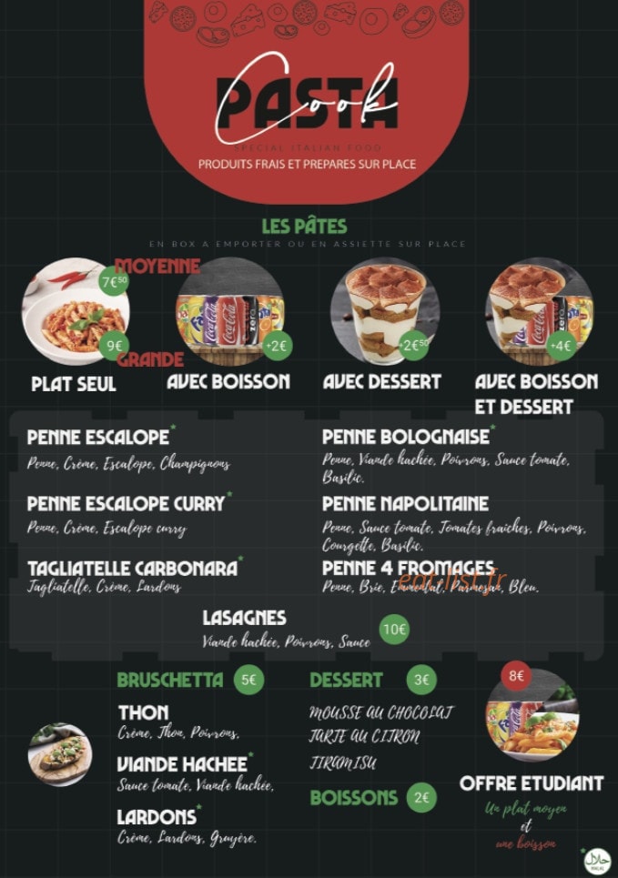 Pasta Cook — carte page 2