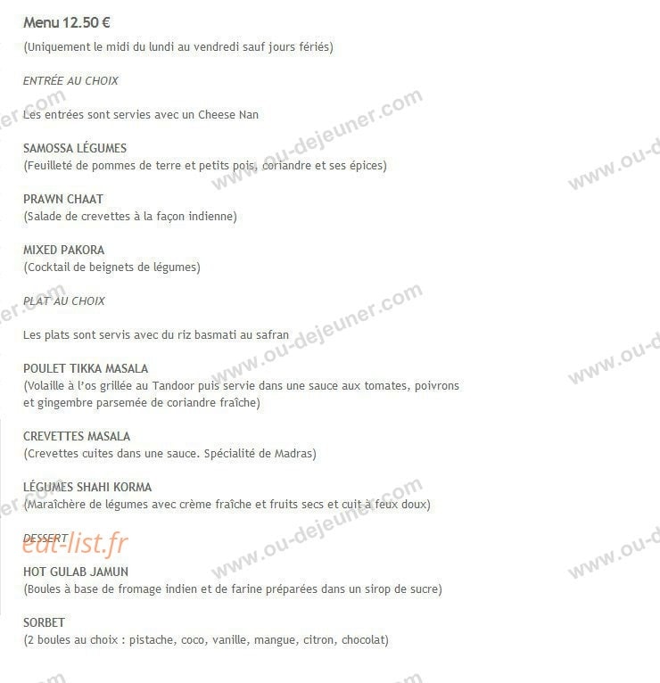 Restaurant Kathmandu — carte page 12