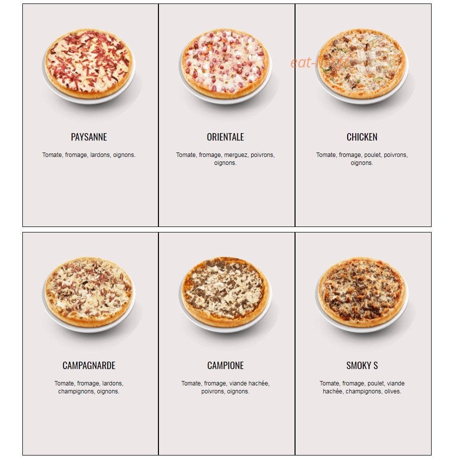 Smoky s Pizza — carte page 3