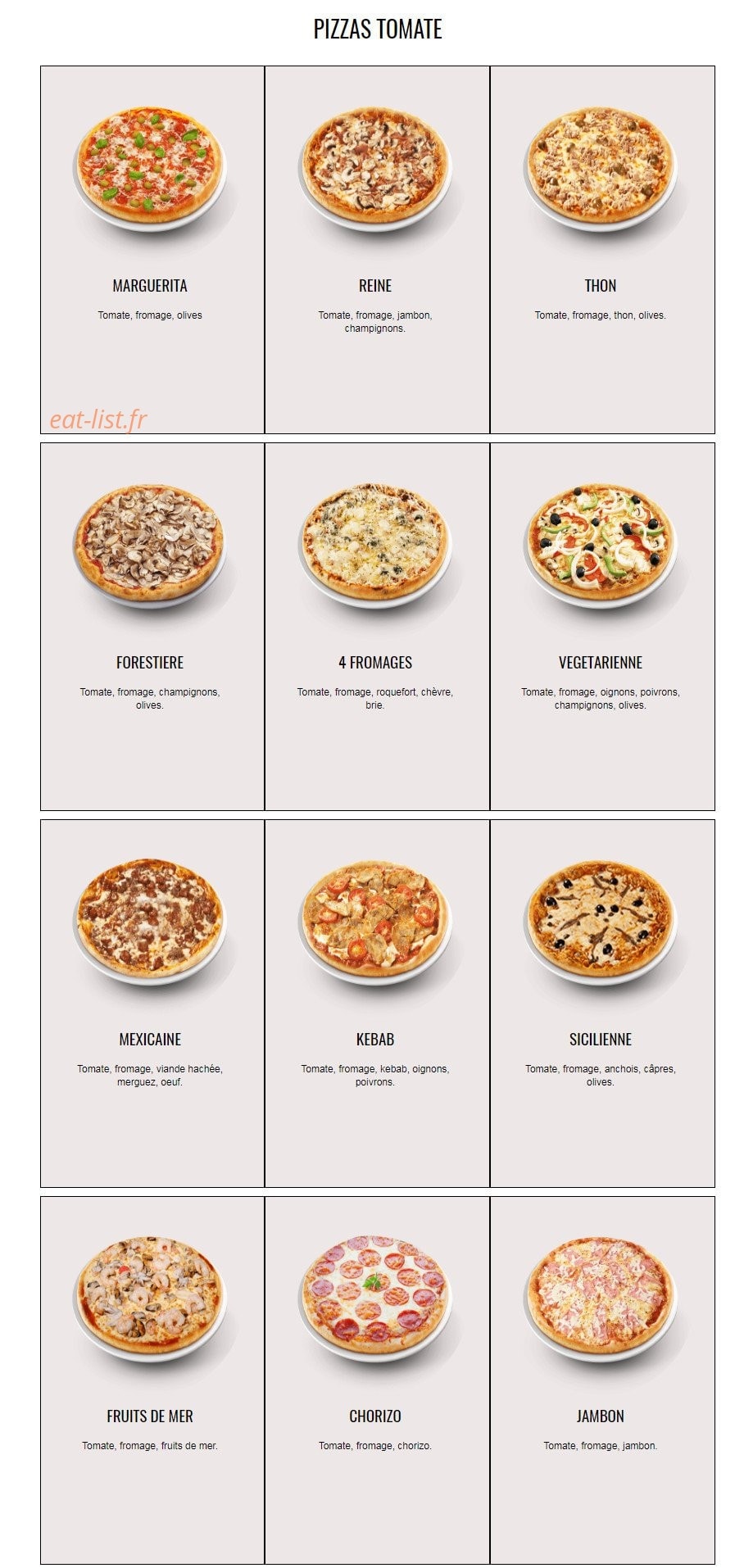 Smoky s Pizza — carte page 2