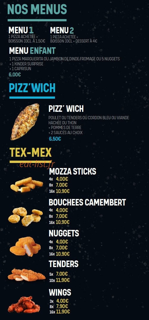Ta5ty Pizza — carte page 3