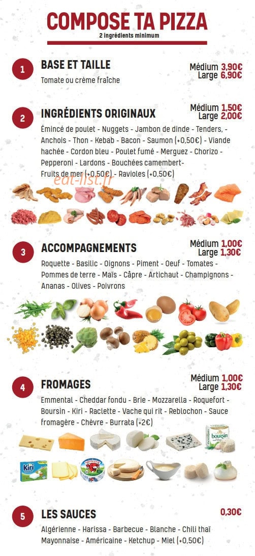 Ta5ty Pizza — carte page 2