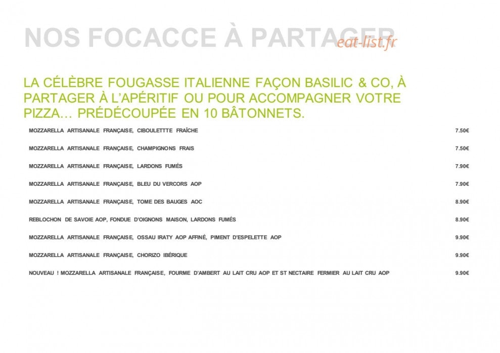 Basilic & co — carte page 2