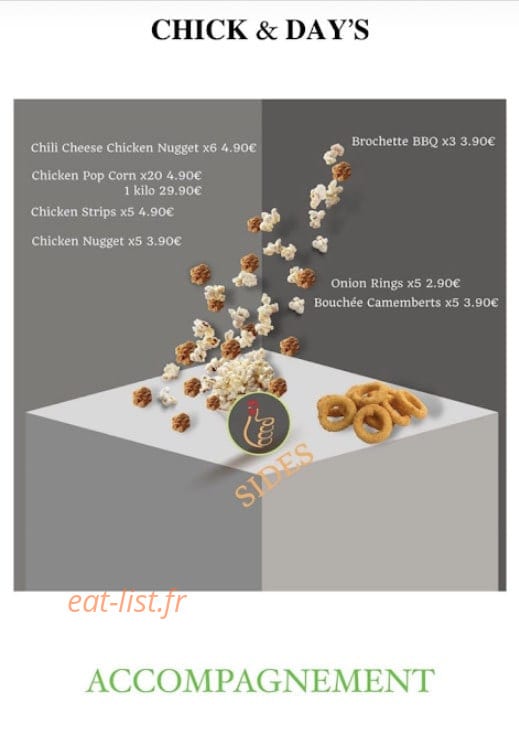 Chick & Day’s — carte page 10