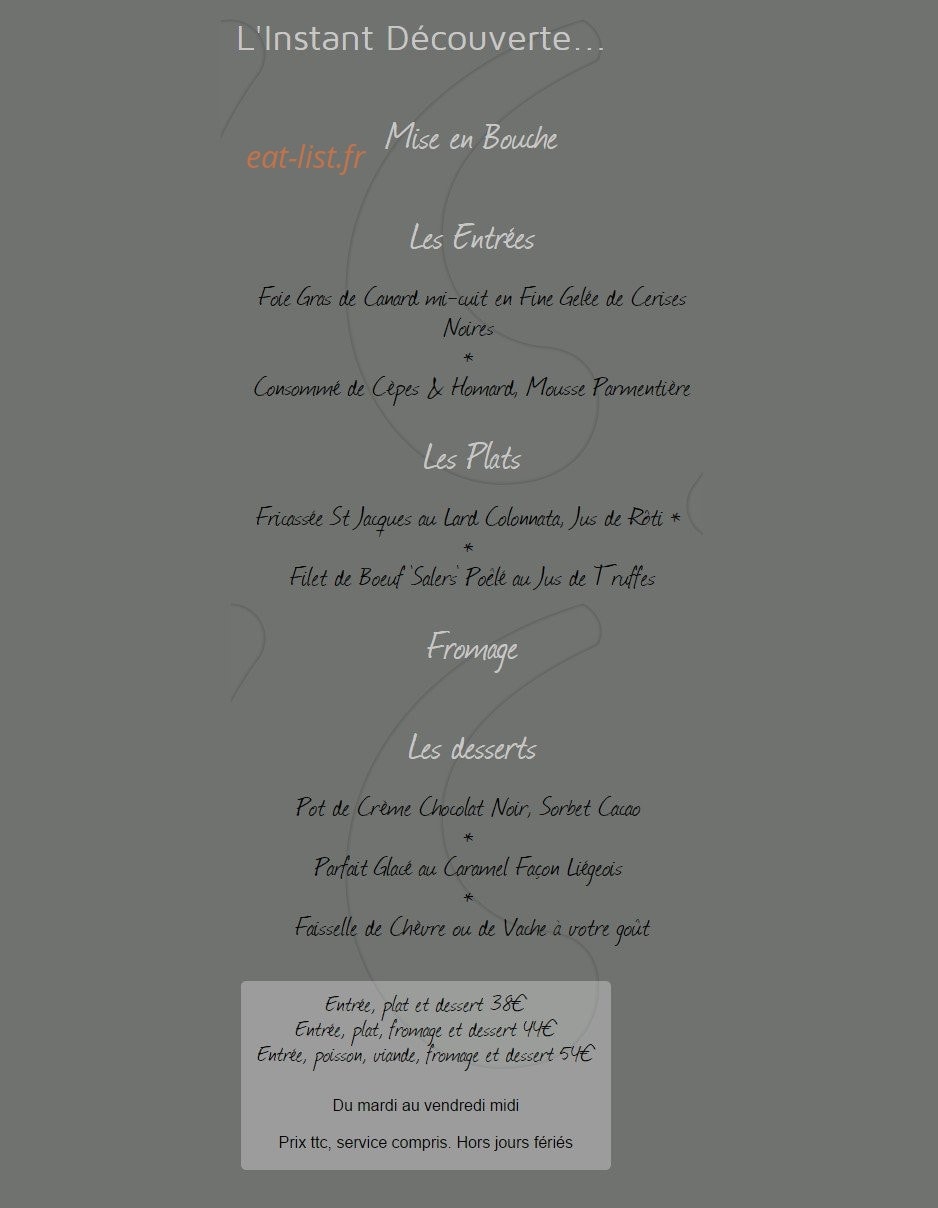 L'Instant — carte page 2