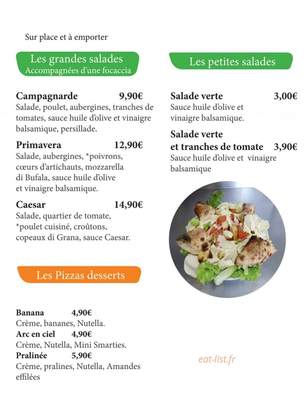 La Piazza — carte page 2