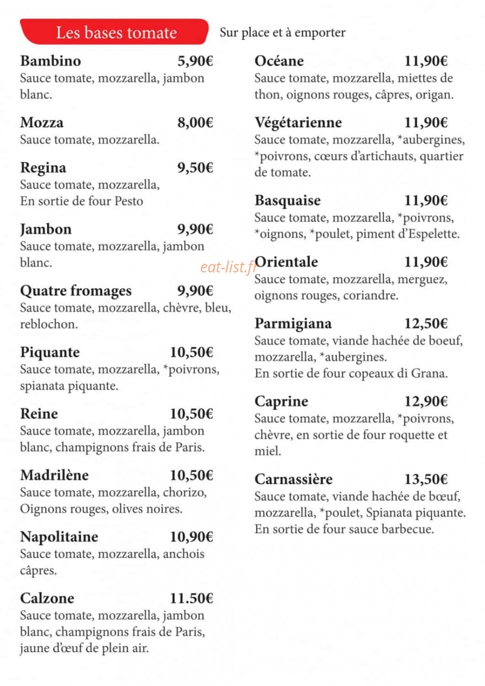 La Piazza — carte page 3