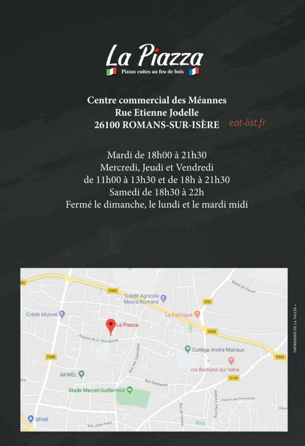 La Piazza — carte page 6