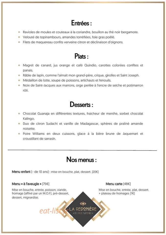 La Redonière — carte page 1