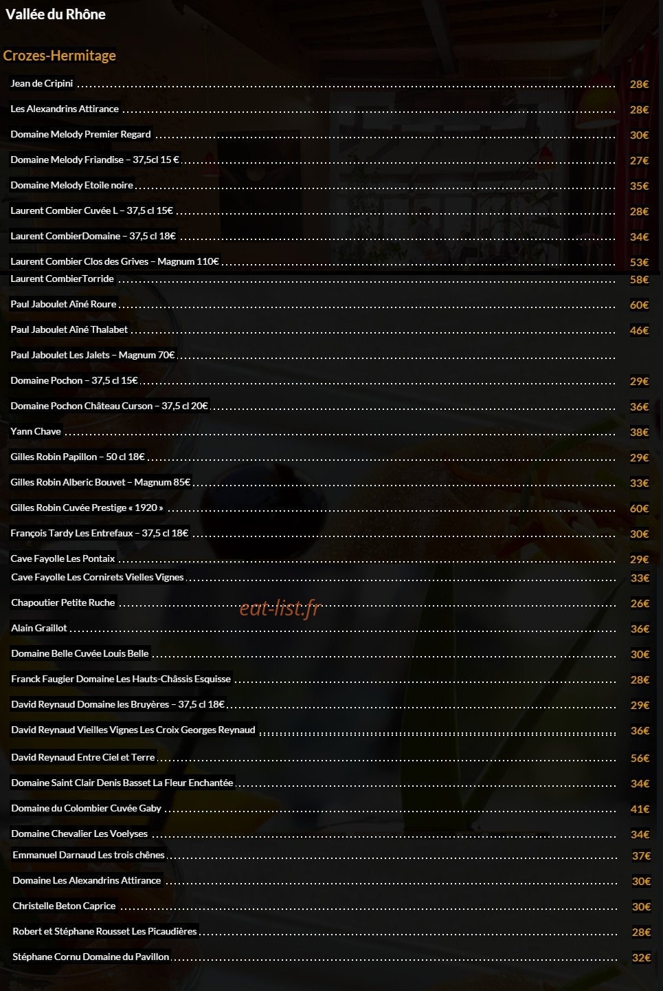 Le Café des Arts — carte page 7