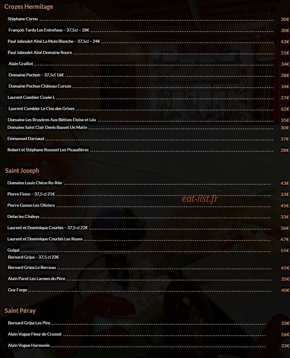 Le Café des Arts — carte page 4