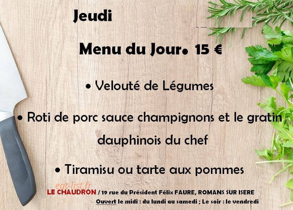 Le Chaudron — carte page 1