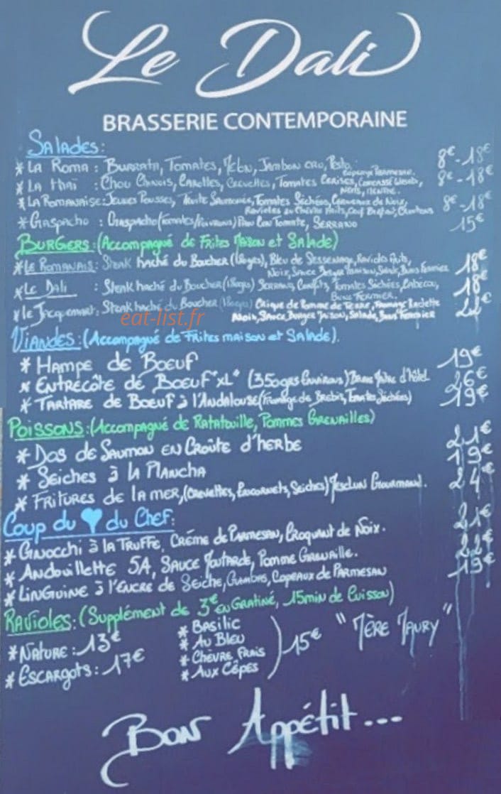 Le Dali — carte page 2
