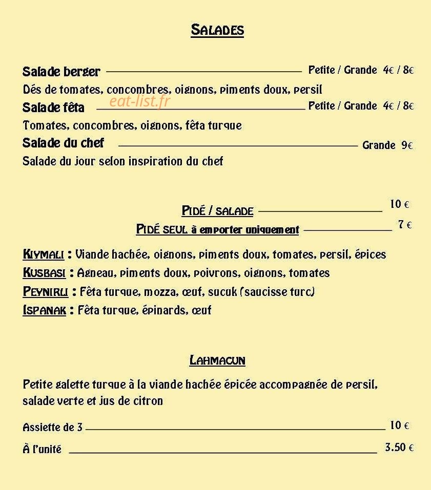 Le Sumac — carte page 1