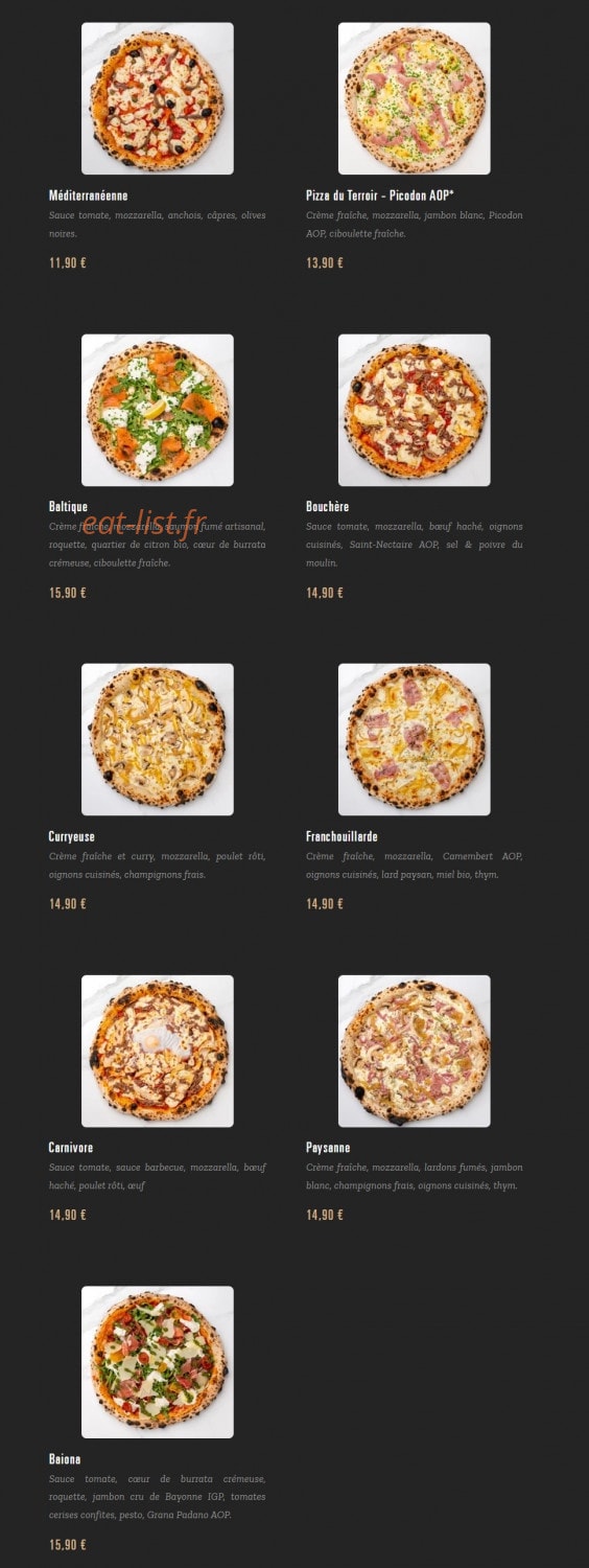 Pizza Cosy — carte page 2