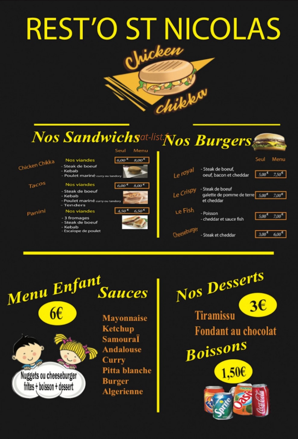 Rest'o st nicolas — carte page 1