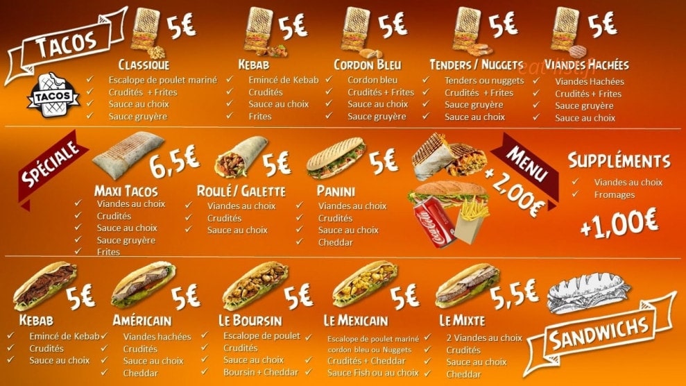 Tacos de Jacquemart — carte page 3