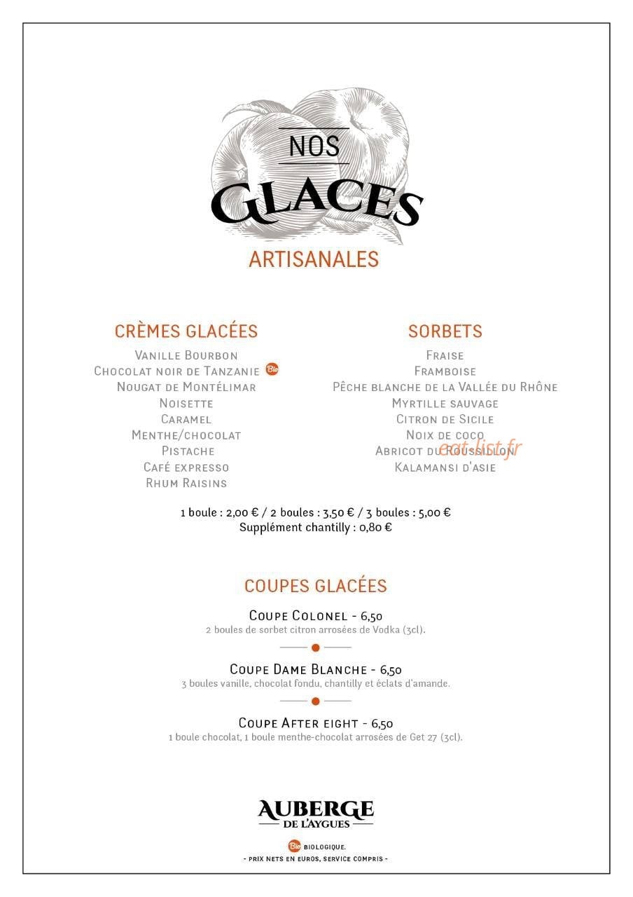 L'auberge de l'Aygues — carte page 7