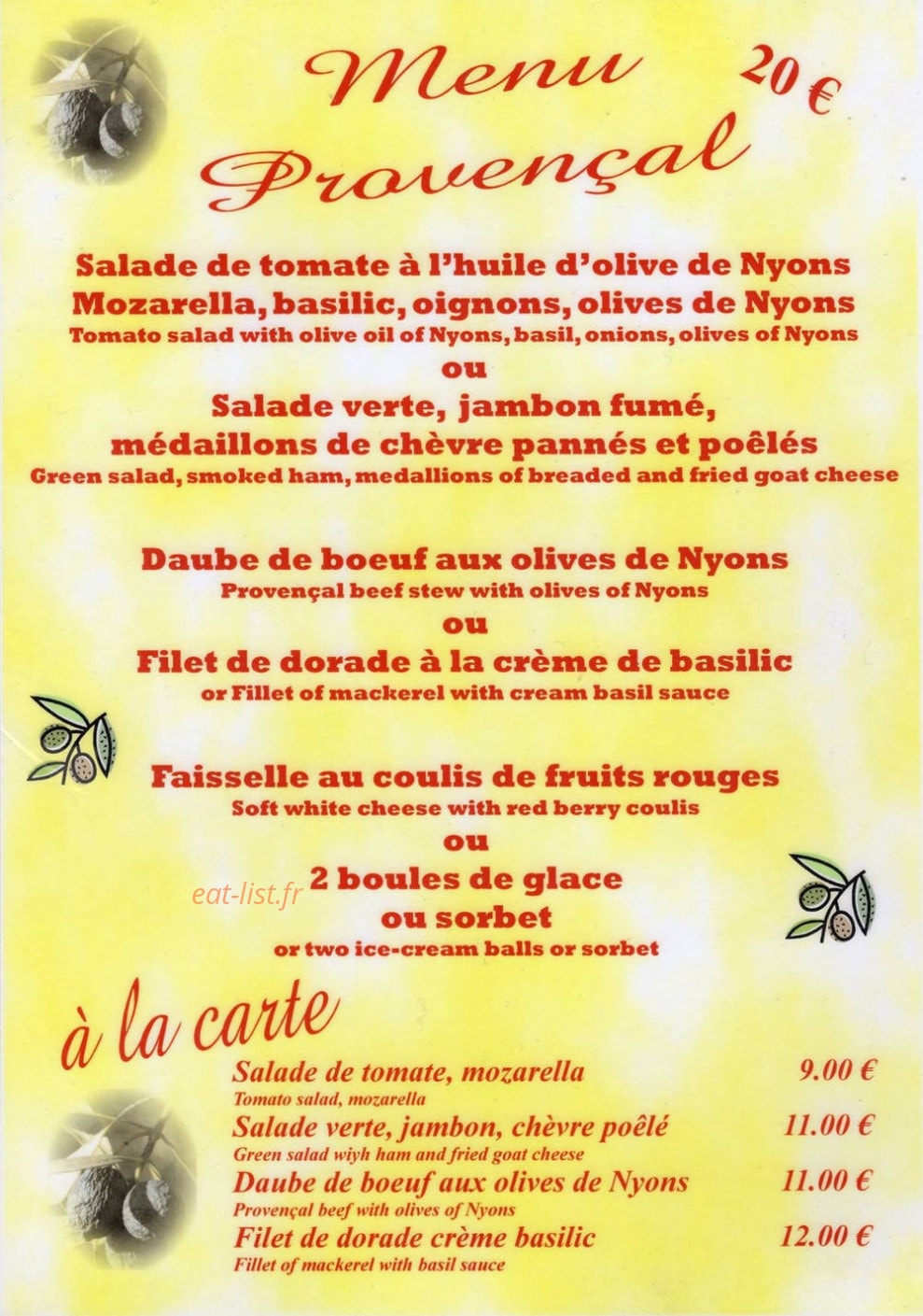 La Batida — carte page 1