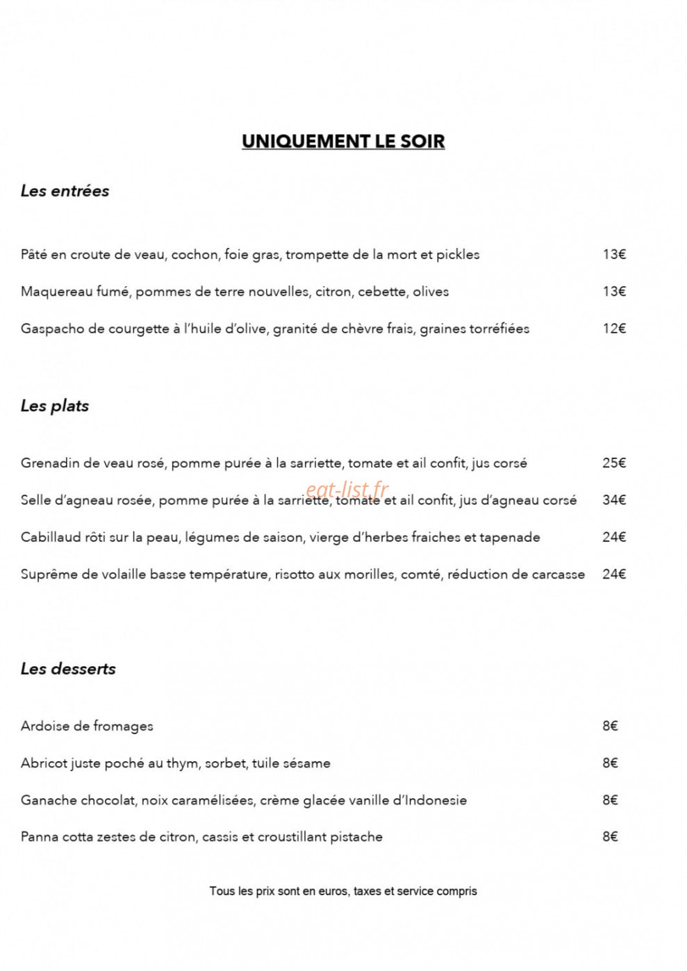 La Cuisine Du Marché — carte page 2