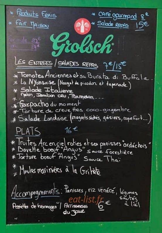 Le Bistrotteur — carte page 1