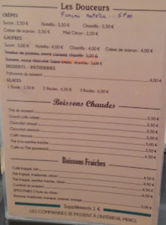 Le miam — carte page 1