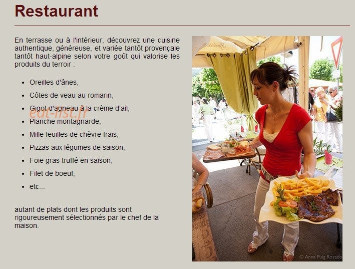 Les gourmandines — carte page 1