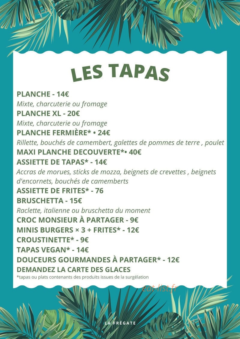 La Frégate — carte page 2
